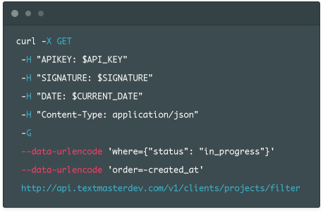 TextMaster API features